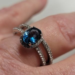 AUTHENTIC Natural London Blue Topaz Set Final price! NWOT